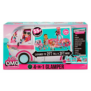 اسباب بازی ماشین 4 در 1 LOL Surprise سری OMG مدل Glamper Fashion Camper _اسباب بازی عروسک دخترانه